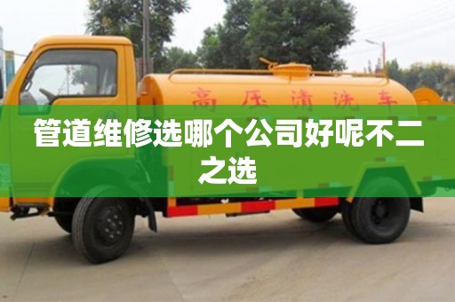 管道维修选哪个公司好呢不二之选