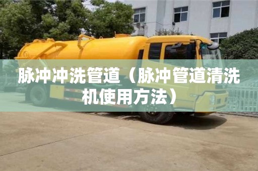 唐山脉冲冲洗管道（脉冲管道清洗机使用方法）