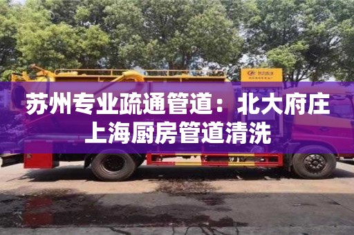 西安苏州专业疏通管道：北大府庄上海厨房管道清洗