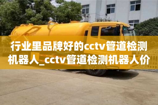 行业里品牌好的cctv管道检测机器人_cctv管道检测机器人价格