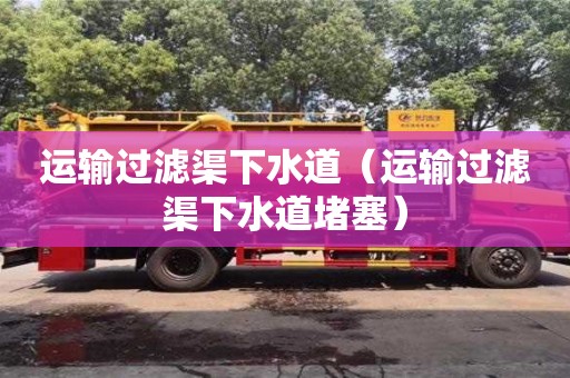运输过滤渠下水道（运输过滤渠下水道堵塞）