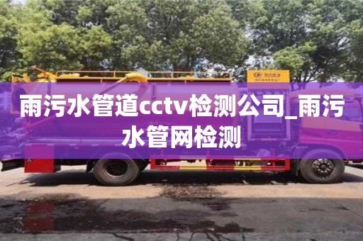 雨污水管道cctv检测公司_雨污水管网检测