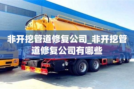 非开挖管道修复公司_非开挖管道修复公司有哪些