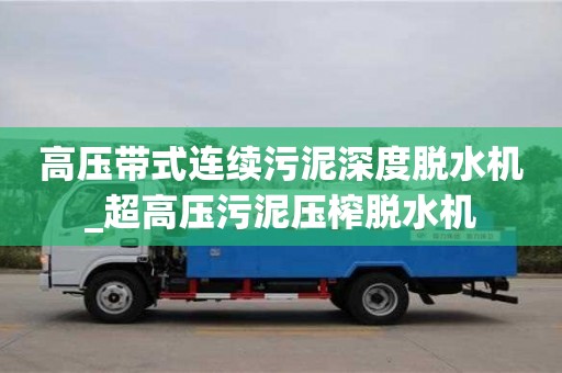 绍兴高压带式连续污泥深度脱水机_超高压污泥压榨脱水机