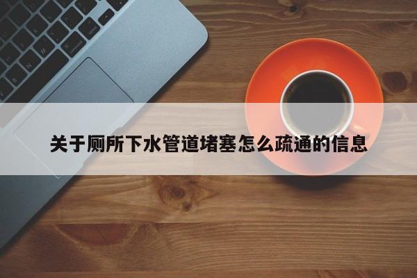 天津关于厕所下水管道堵塞怎么疏通的信息